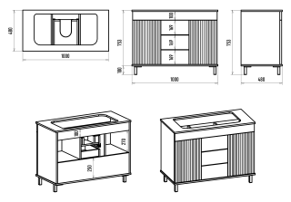 Напольная тумба под раковину Brevita Enfida ENF-06100-0143Я 100см белый